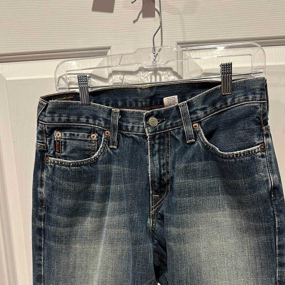 Abercrombie & Fitch Men's 1892 Blue Flare Jeans with zippered front 30x32 - Picture 2 of 11
